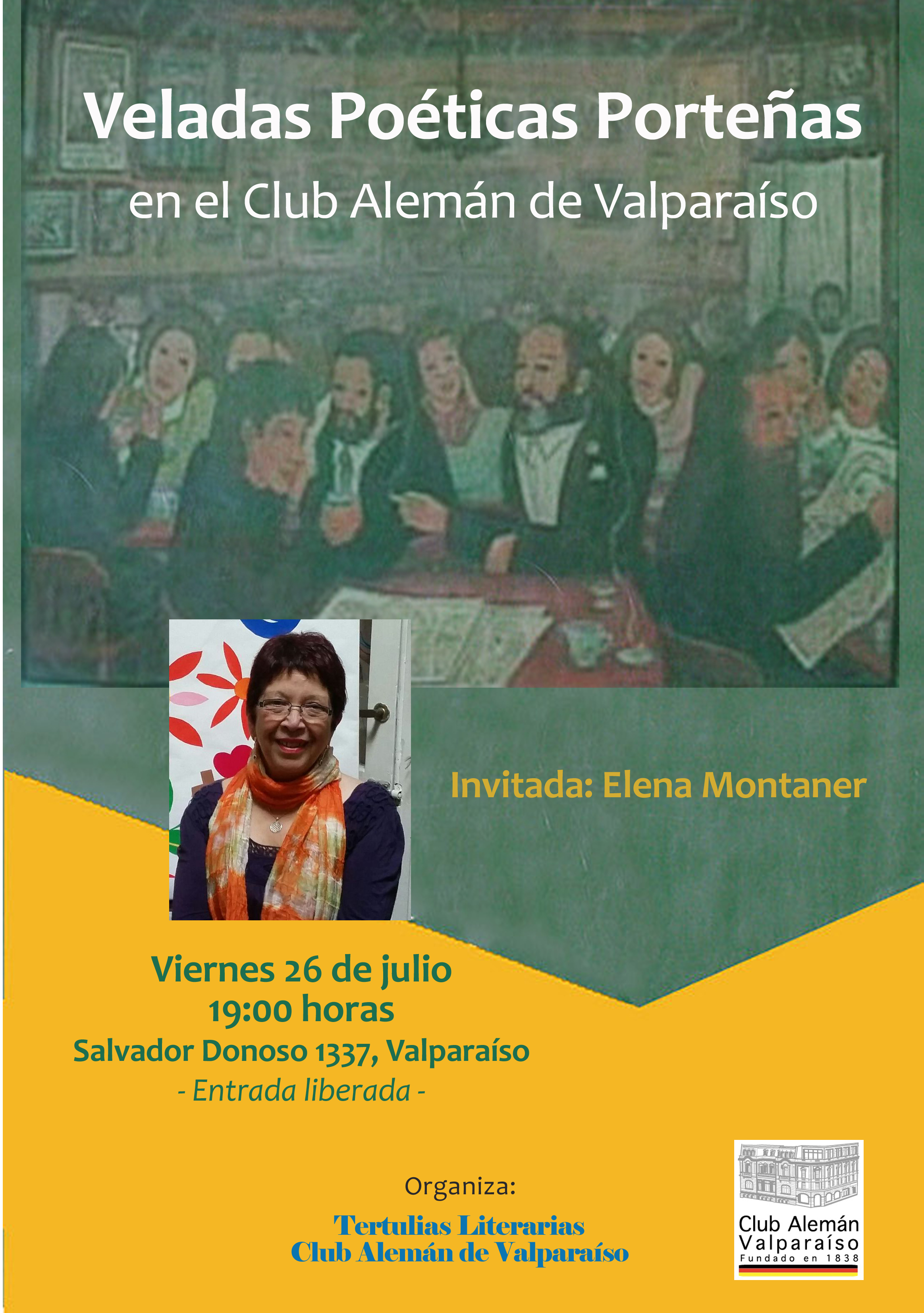 Veladas Poéticas Porteñas - Invitada: Elena Montaner